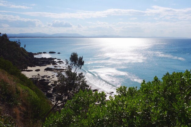 Foto vista panorámica del mar contra el cielo