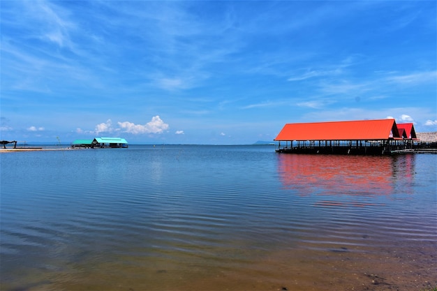 Foto vista panorámica del mar contra el cielo