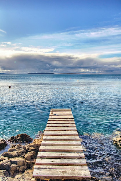 Vista panorámica del mar contra el cielo