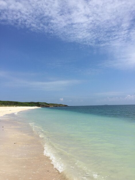 Foto vista panorámica del mar contra el cielo