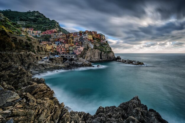 Foto vista panorámica del mar contra el cielo