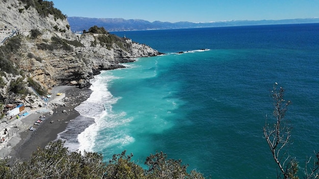 Vista panorámica del mar contra el cielo