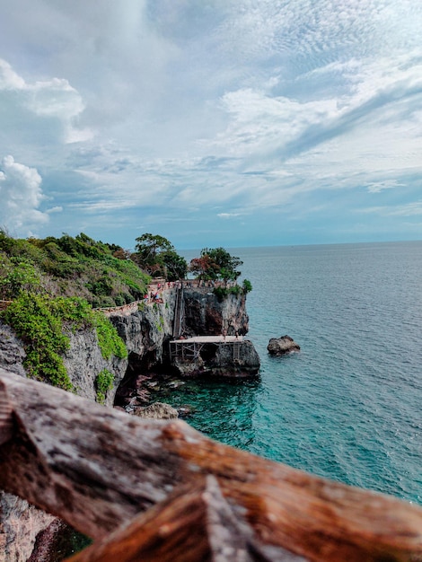 Foto vista panorámica del mar contra el cielo