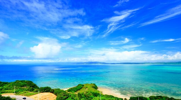 Foto vista panorámica del mar contra el cielo