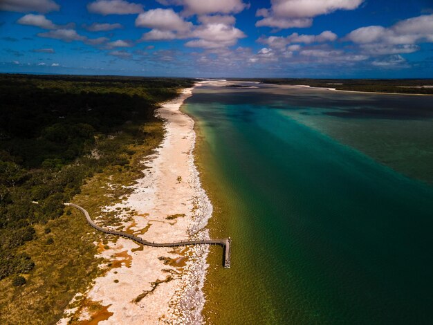 Vista panorámica del mar contra el cielo