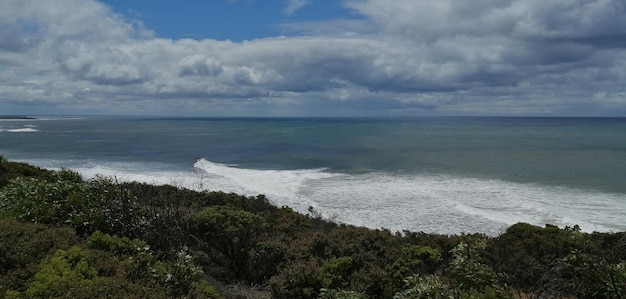 Foto vista panorámica del mar contra el cielo