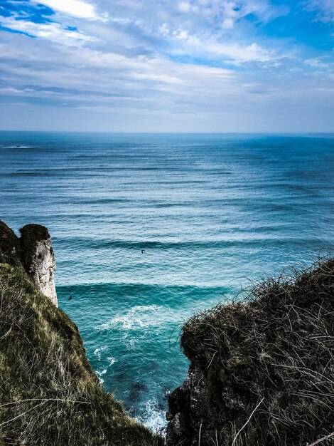 Vista panorámica del mar contra el cielo