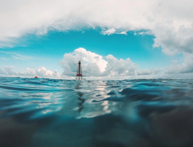 Foto vista panorámica del mar contra el cielo