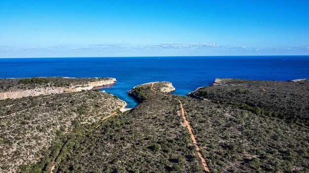 Foto vista panorámica del mar contra el cielo