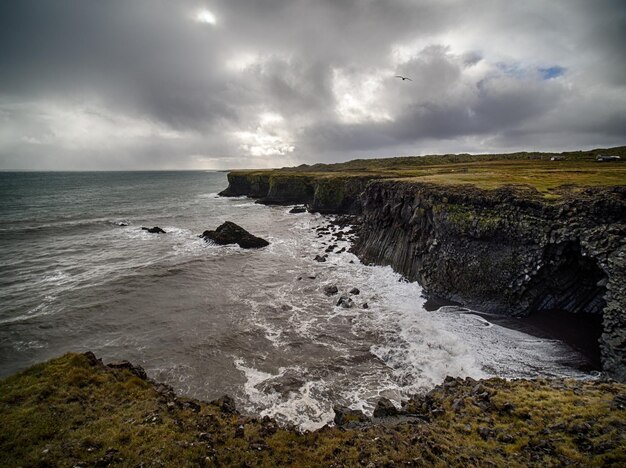 Vista panorámica del mar contra el cielo