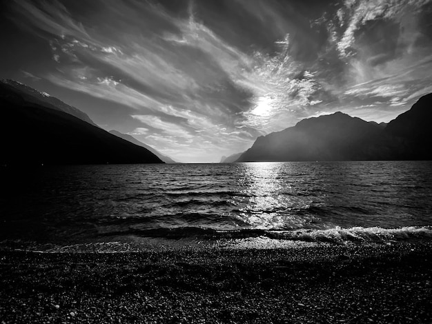 Foto vista panorámica del mar contra el cielo