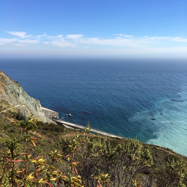 Foto vista panorámica del mar contra el cielo