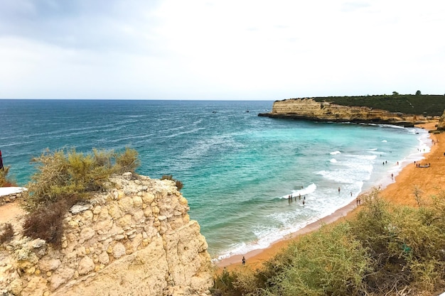 Vista panorámica del mar contra el cielo