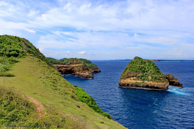 Foto vista panorámica del mar contra el cielo