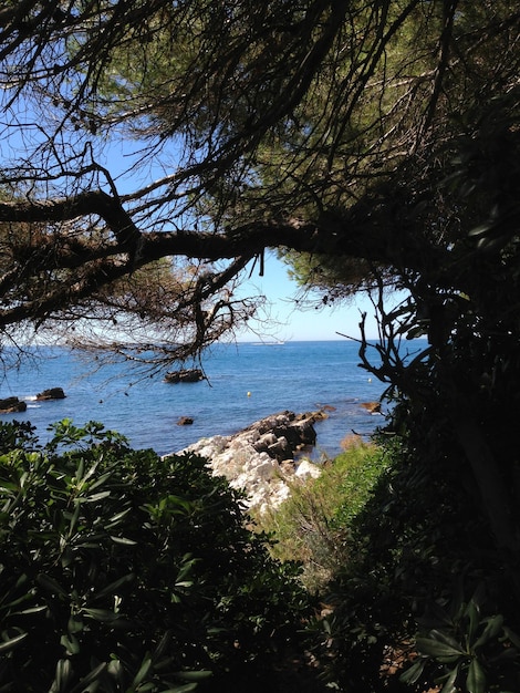 Vista panorámica del mar contra el cielo