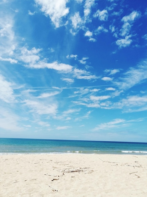 Foto vista panorámica del mar contra el cielo