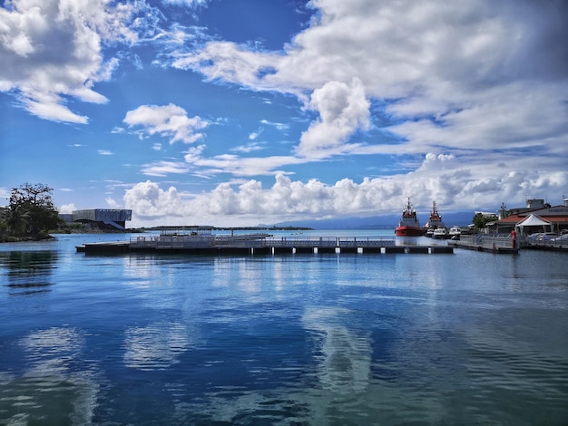 Foto vista panorámica del mar contra el cielo