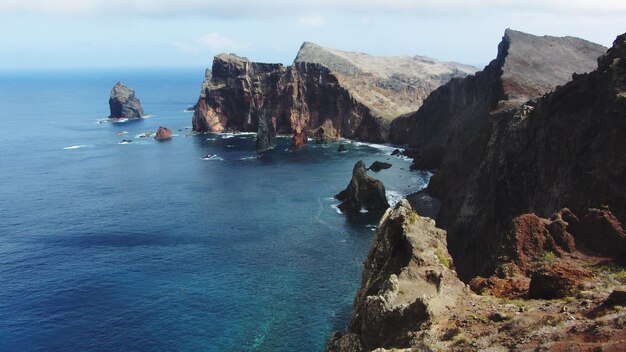 Vista panorámica del mar contra el cielo