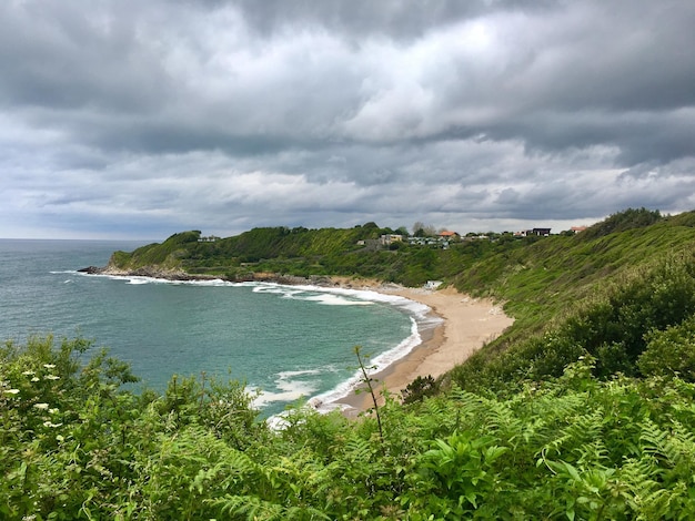 Vista panorámica del mar contra el cielo