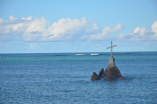 Foto vista panorámica del mar contra el cielo