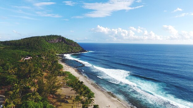 Foto vista panorámica del mar contra el cielo