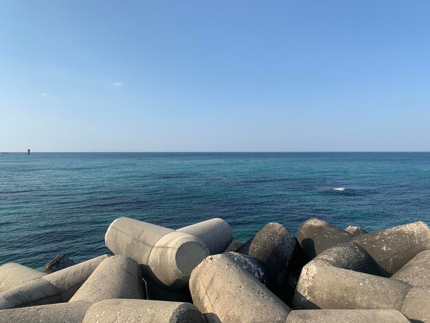 Vista panorámica del mar contra el cielo
