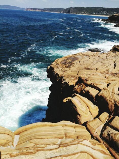 Foto vista panorámica del mar contra el cielo