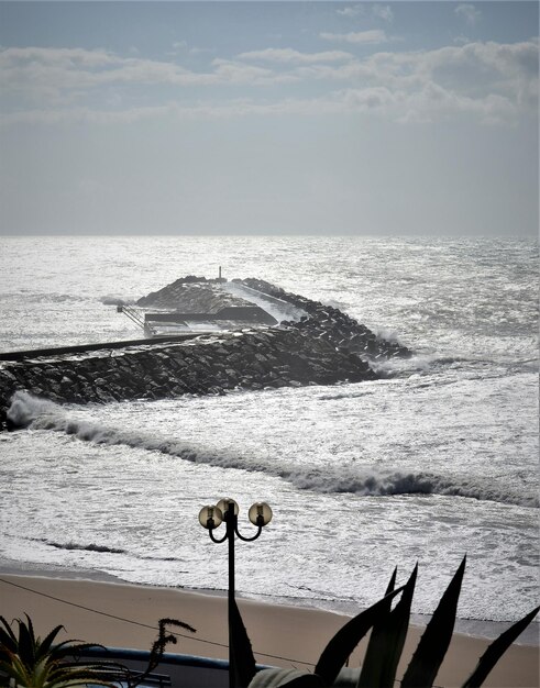 Foto vista panorámica del mar contra el cielo