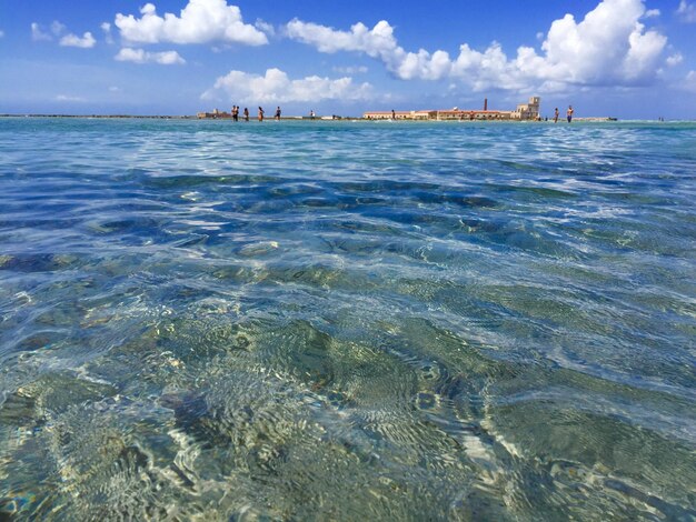 Foto vista panorámica del mar contra el cielo