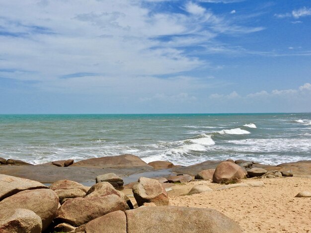 Vista panorámica del mar contra el cielo