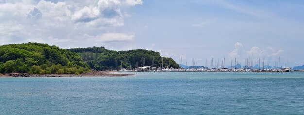 Vista panorámica del mar contra el cielo