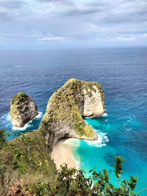 Foto vista panorámica del mar contra el cielo