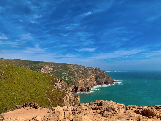 Vista panorámica del mar contra el cielo