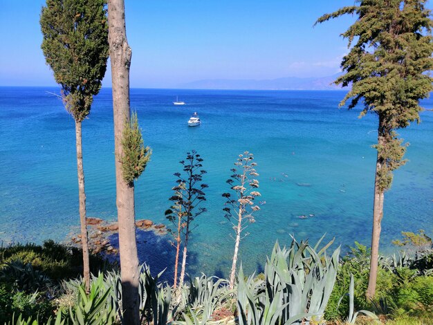 Foto vista panorámica del mar contra el cielo