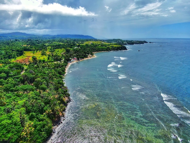 Foto vista panorámica del mar contra el cielo