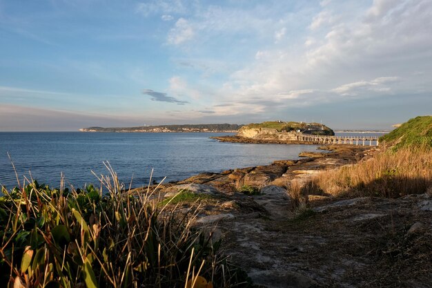 Vista panorámica del mar contra el cielo