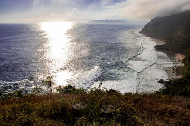 Foto vista panorámica del mar contra el cielo