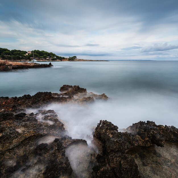 Foto vista panorámica del mar contra el cielo