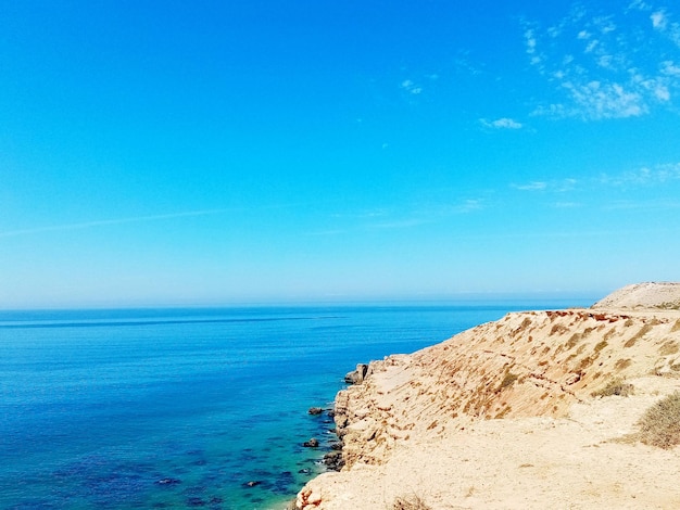 Vista panorámica del mar contra el cielo