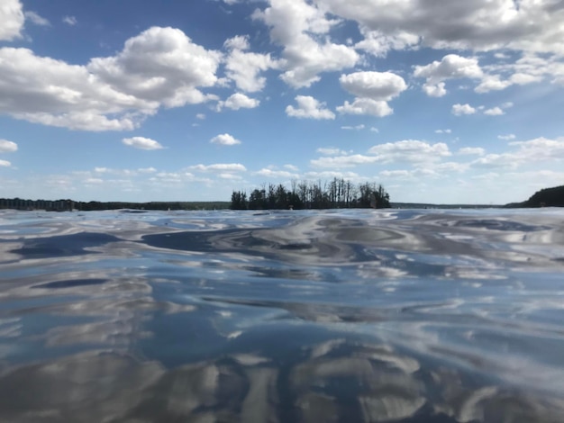 Foto vista panorámica del mar contra el cielo