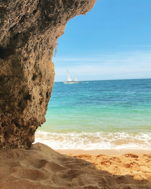 Foto vista panorámica del mar contra el cielo