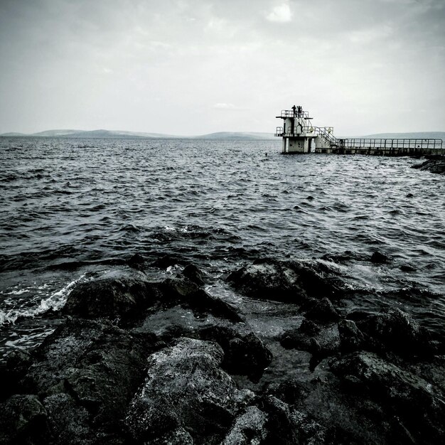 Foto vista panorámica del mar contra el cielo