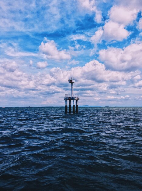 Foto vista panorámica del mar contra el cielo