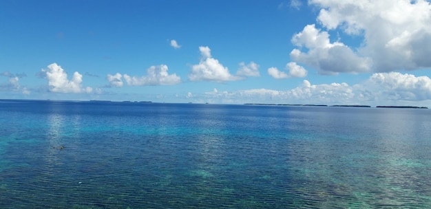 Foto vista panorámica del mar contra el cielo