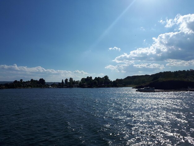 Foto vista panorámica del mar contra el cielo