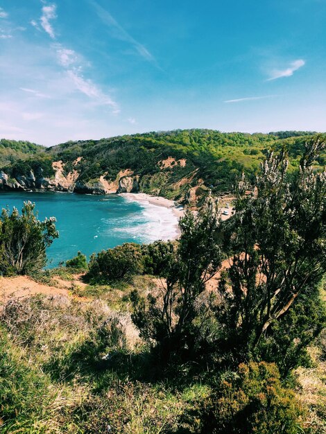 Foto vista panorámica del mar contra el cielo