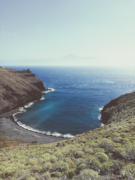 Foto vista panorámica del mar frente a un cielo despejado