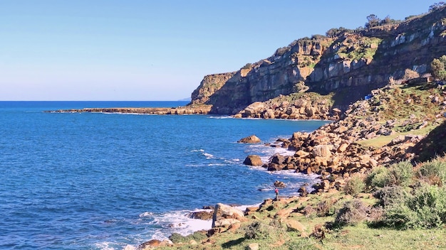 Foto vista panorámica del mar frente a un cielo despejado