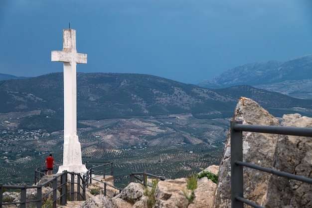 Vista panorámica desde el mirador de Santa Catalina en Jaén Andalucía España