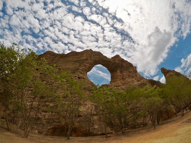 Foto vista panorámica de la montaña contra el cielo